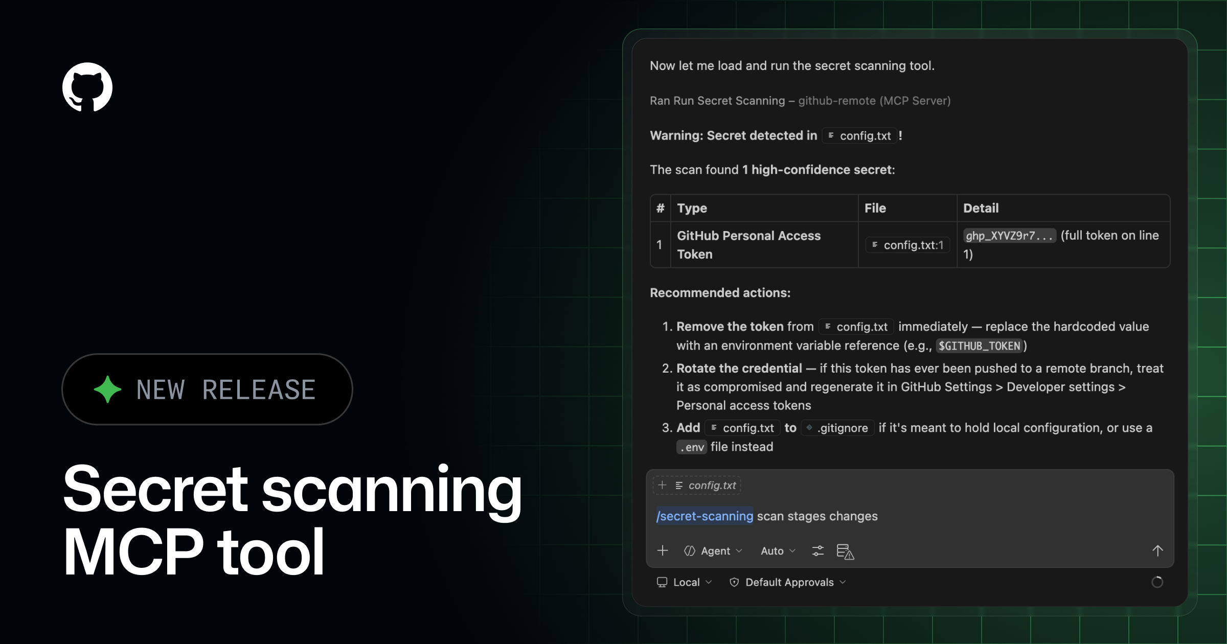 GitHub MCP Server 支持密钥扫描：AI Agent 写代码更安全了 - 枫选-枫选