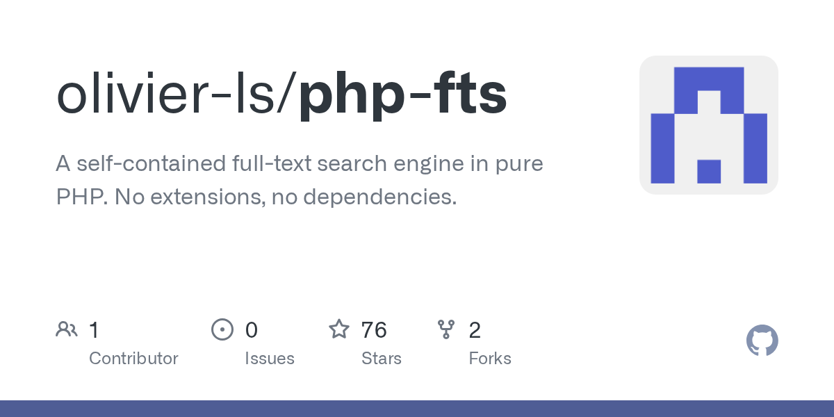 PHP-fts：用 PHP 实现的全文搜索引擎，轻量站点搜索方案 - 枫选-枫选