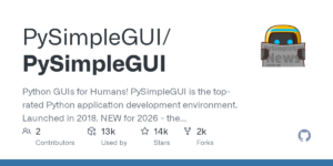 PySimpleGUI 6 重返开源：免费 Python GUI 框架回归 LGPL3 许可-枫选