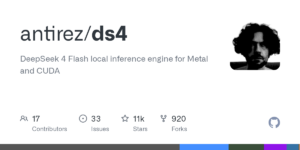 ds4：Redis之父antirez打造的DeepSeek V4 Flash本地推理引擎，macOS用户福音-枫选