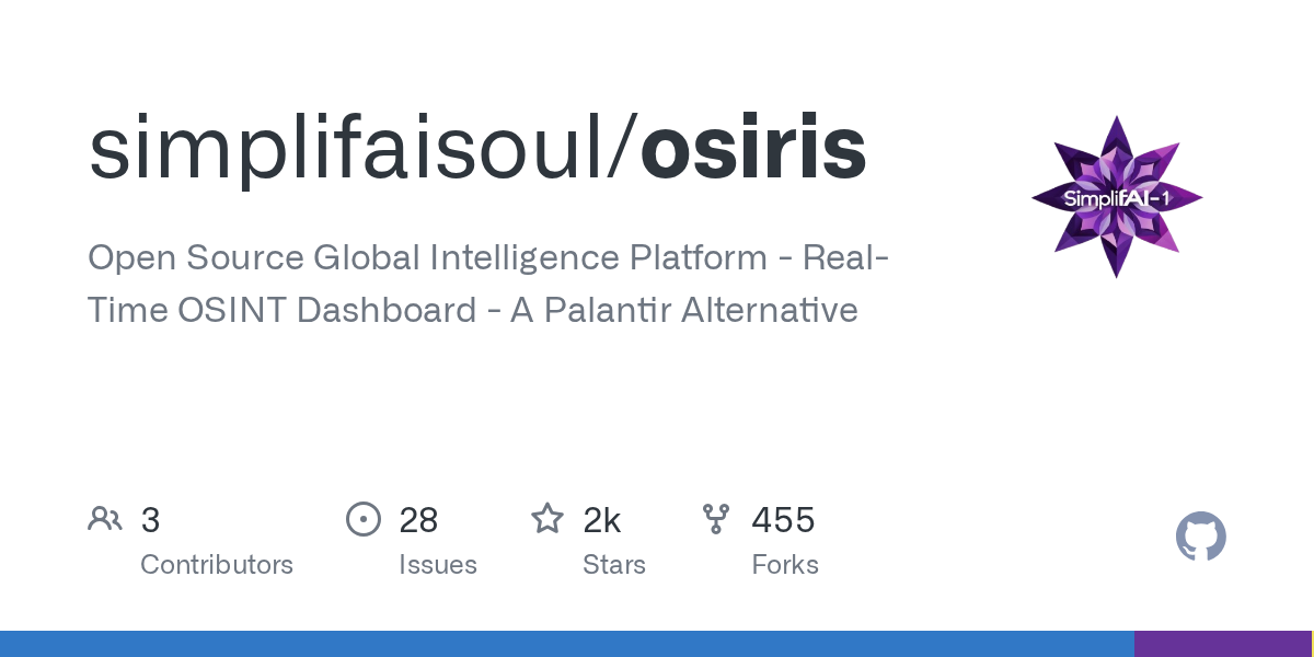 Osiris:开源全球情报监控平台,实时追踪全球事件的OSINT工具 - 枫选-枫选