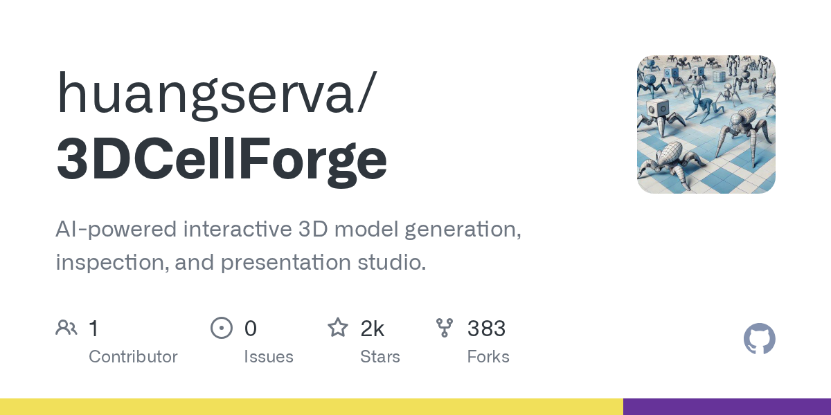 3DCellForge:AI驱动的交互式3D模型生成工具,从文字到3D只需几分钟 - 枫选-枫选
