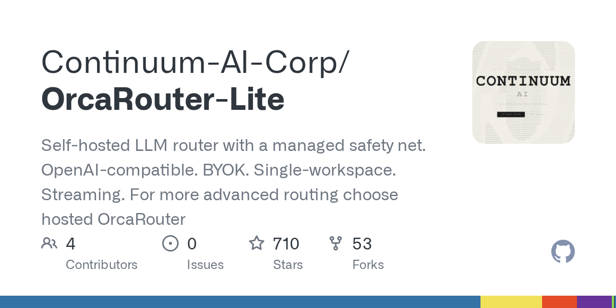 OrcaRouter-Lite自建LLM路由器教程：一个API入口管理多个AI模型 - 枫选-枫选