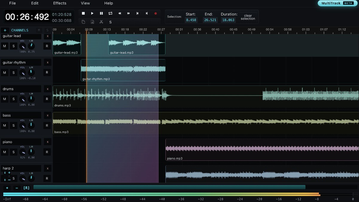 Audiomass:65KB实现的免费网页音频编辑器,功能出乎意料 - 枫选-枫选