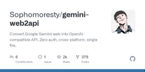 gemini-web2api教程：一个Python文件把Gemini免费网页版变成OpenAI兼容API-枫选