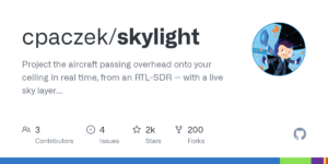 skylight：用SDR接收器把头顶飞机实时投影到天花板上，2000星的浪漫开源项目-枫选